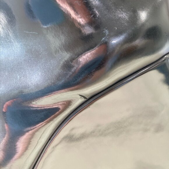 SCHUTZ Asya Wedge Silver Boots SIZE 9, Pre-owned Excellent Condition. 4.5" Heel - Picture 4 of 11